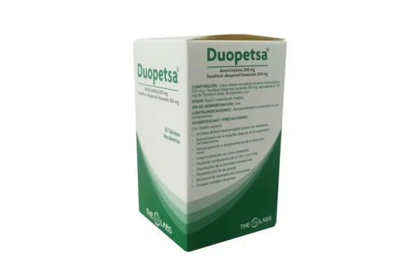 Duopetsa 200/300 mg – Frasco con 30 tabletas recubiertas
