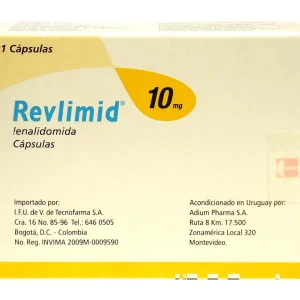 Revlimid Lenalidomida 10 mg comprimidos orales para el tratamiento del mieloma múltiple – Caja con 21 tabletas