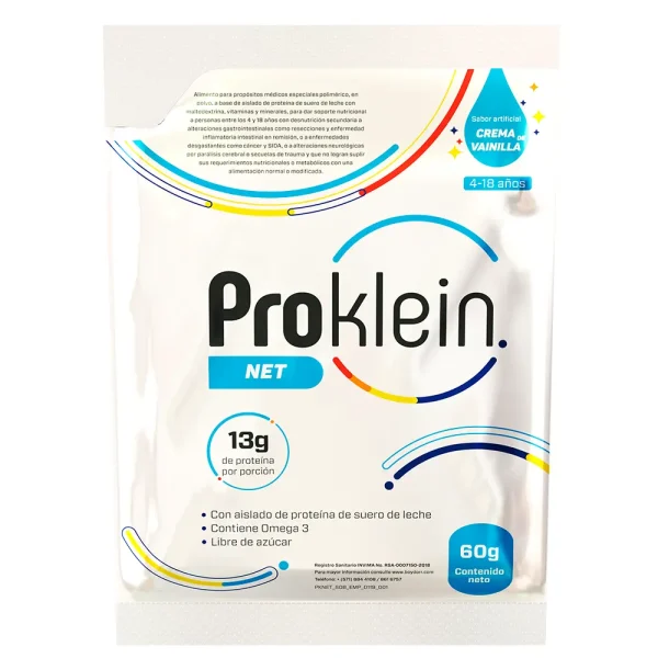 Prowhey Net 60g Vainilla – suplemento nutricional infantil alto en proteína