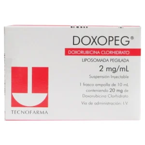 Doxopeg Doxorubicina Liposomal 2 mg/ml caja x 1 frasco ampolla precio en Colombia