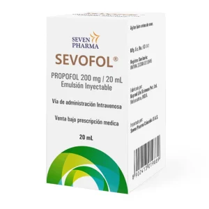 Sevofol Propofol 10mg/ml (1%) emulsión inyectable vial x 20 ml anestesia intravenosa