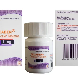 Tecaben Entecavir 1 mg caja con frasco con 30 tabletas precio Colombia