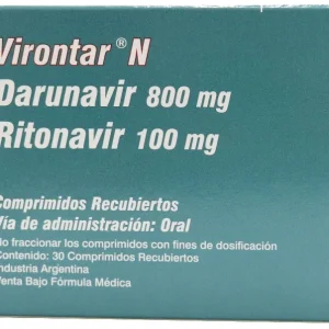 Virontar N 800 mg/100 mg caja con 30 tabletas ritonavir y darunavir precio en Colombia
