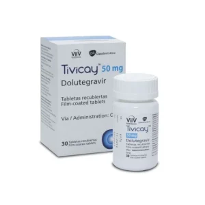 Imagen de Tivicay Dolutegravir 50 mg frasco con 30 tabletas antirretroviral para VIH
