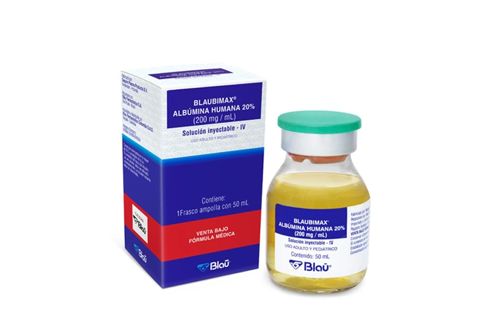 Blaubimax Albúmina Humana 200 mg/mL Caja x 50 mL precio Colombia