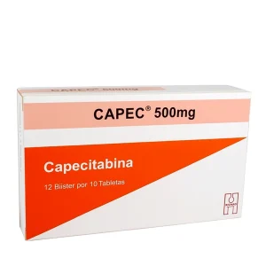 Capec Capecitabina 500 mg Caja x 120 tabletas recubiertas