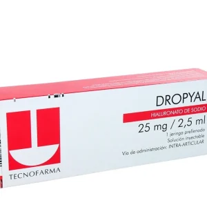 Dropyal Hialuronato de Sodio 25 mg/2.5 mL jeringa prellenada para aplicación intra-articular