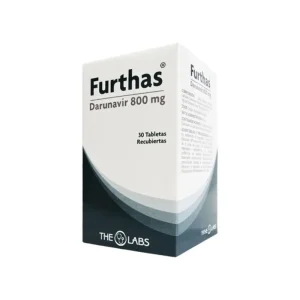 Furthas Darunavir 800 mg frasco con 30 tabletas recubiertas, medicamento antirretroviral con registro INVIMA, disponible en Colombia en Dismedex SAS