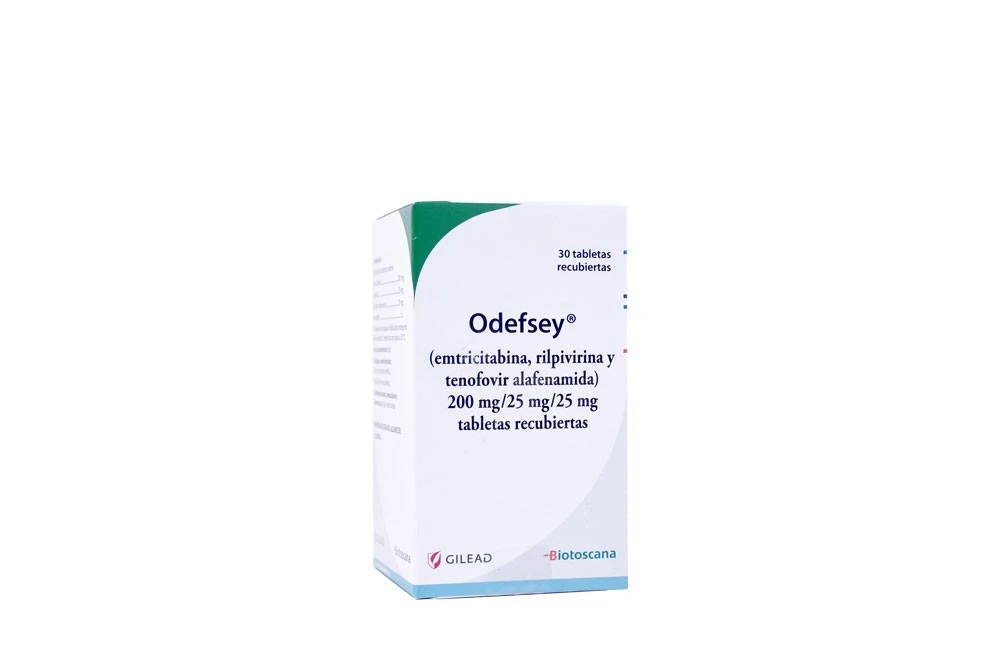 Odefsey 200/25/25 mg Caja Con 30 Tabletas disponible en Colombia, medicamento de uso especializado con registro INVIMA