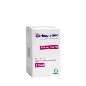 Carboplatino 450 mg 45 ml solución inyectable caja con 1 vial