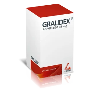 Gralidex Anagrelida 0.5 mg Caja Con Frasco De 100 Cápsulas