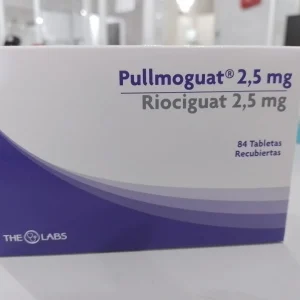 Pullmoguat Riociguat 2.5 mg caja con 84 tabletas