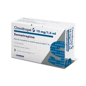 Omnitrope (Somatropina) 15 mg caja con 1 cartucho solución inyectable subcutánea