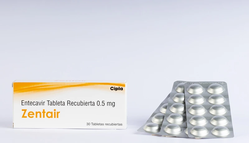 Zentair Entecavir 0.5 mg caja con 30 tabletas antirretroviral especializado