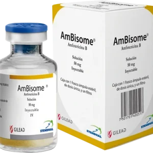 Ambisome 50 mg Anfotericina B Liposomal caja con 10 viales